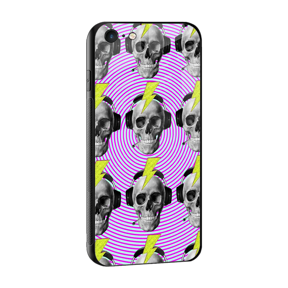 Skull Trip sleek iphone 6s cover with tempered glass back and TPU edges