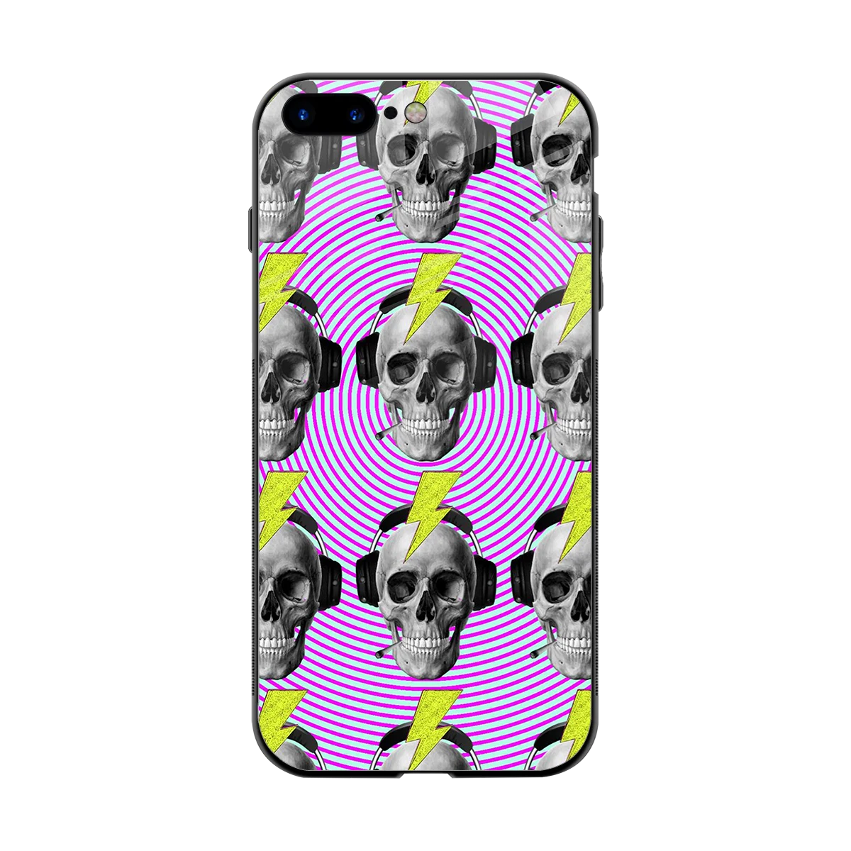 Skull Trip back phone cover | glass case for iphone 8 plus