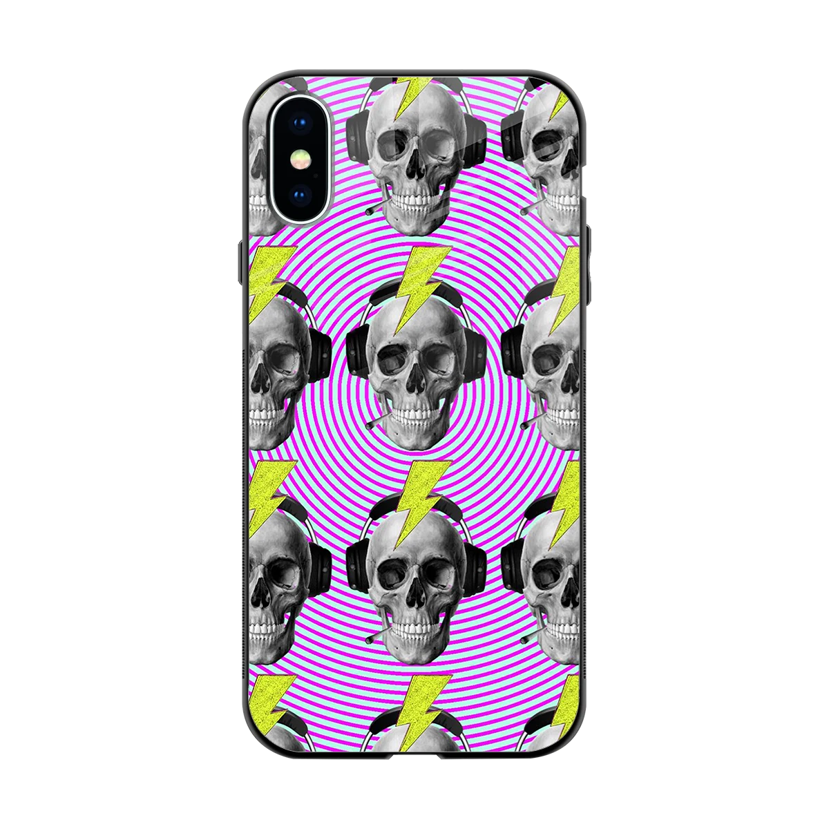 Skull Trip back phone cover | glass case for iphone xs