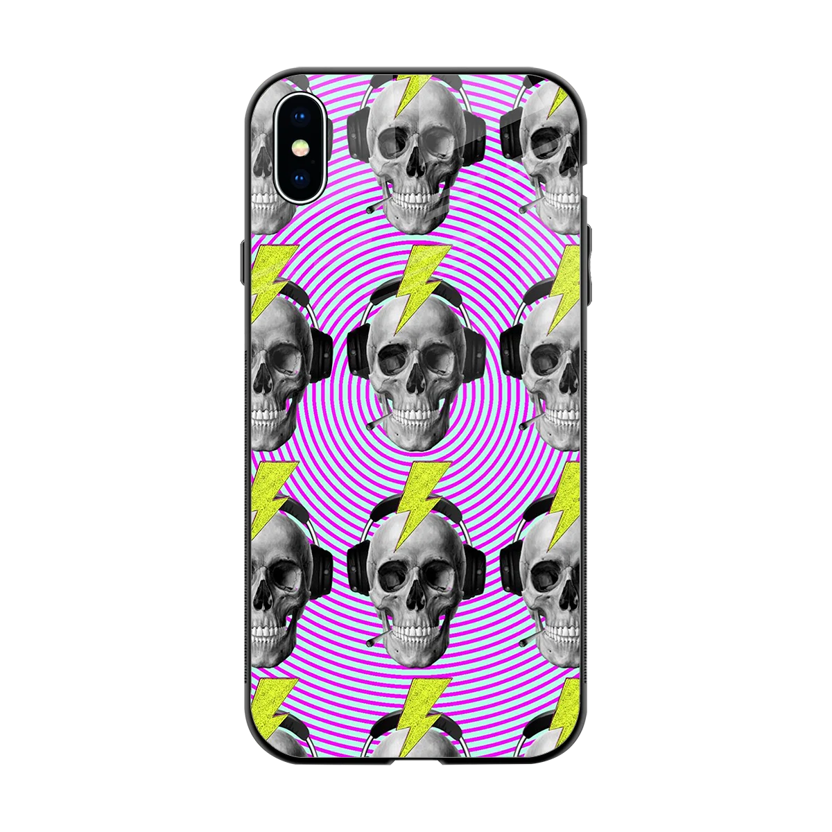 Skull Trip back phone cover | glass case for iphone xs max