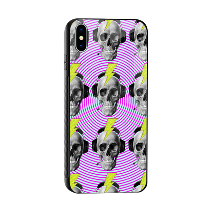 Skull Trip sleek iphone xs max cover with tempered glass back and TPU edges