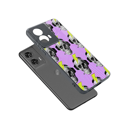 Skull Trip sleek motorola edge 50 fusion cover with tempered glass back and TPU edges