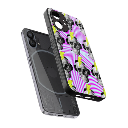 Skull Trip sleek nothing phone 1 cover with tempered glass back and TPU edges
