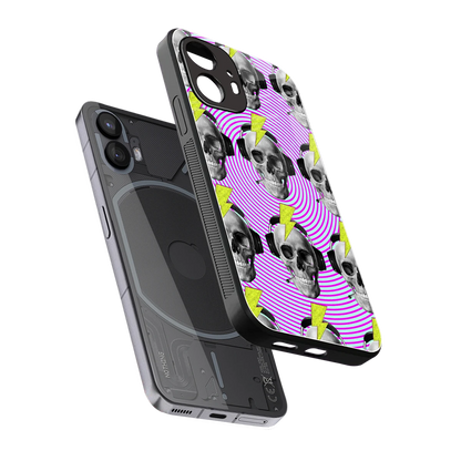 Skull Trip sleek nothing phone 2 cover with tempered glass back and TPU edges