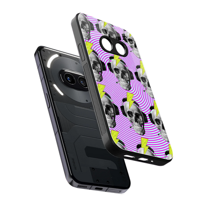 Skull Trip sleek nothing phone 2a cover with tempered glass back and TPU edges