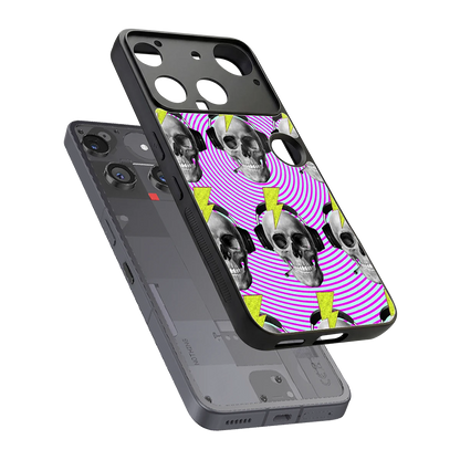 Skull Trip sleek nothing phone 3 cover with tempered glass back and TPU edges