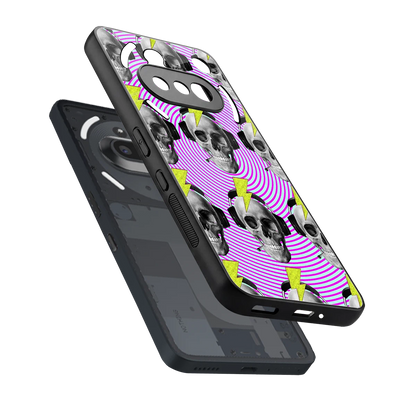 Skull Trip sleek nothing phone 3a cover with tempered glass back and TPU edges