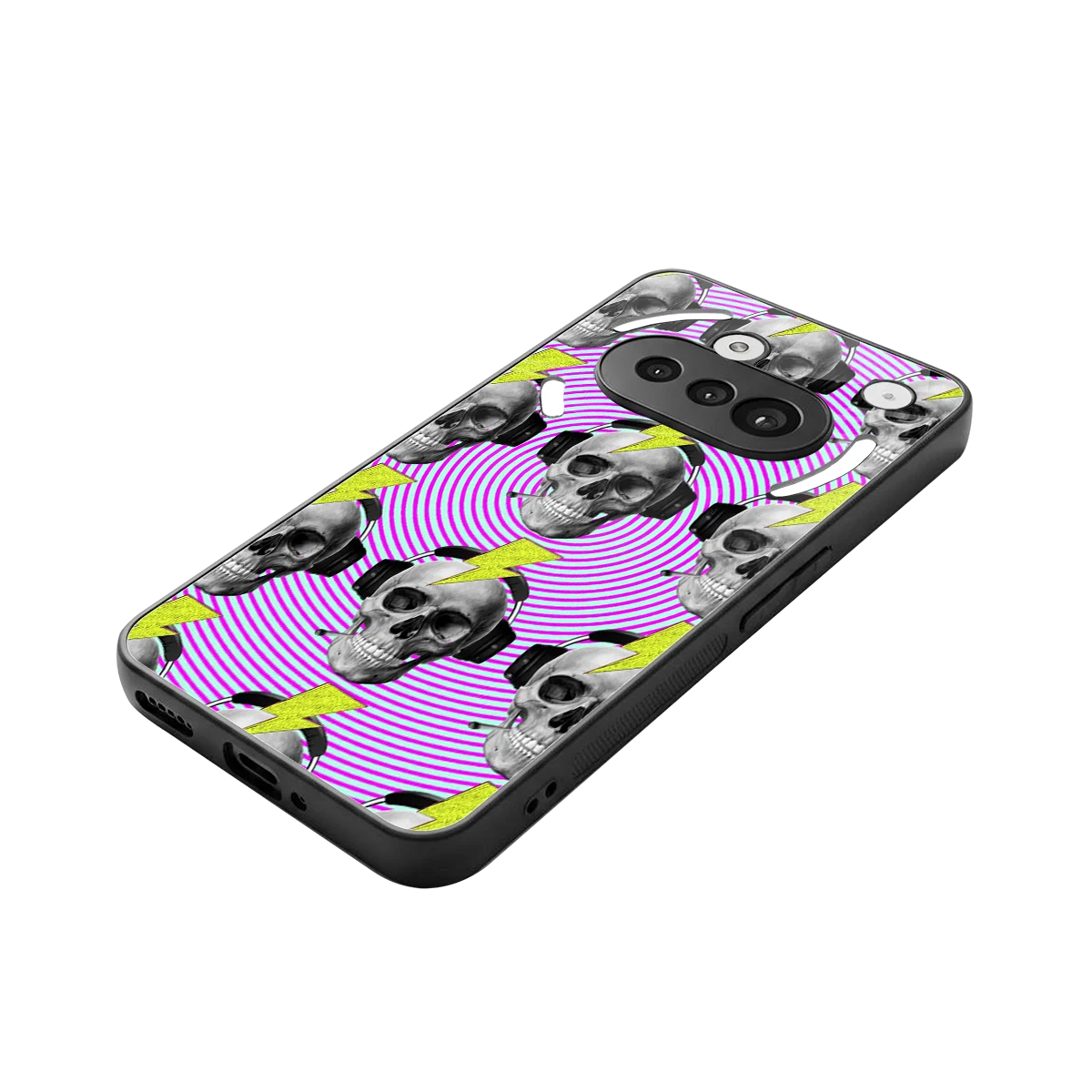 Skull Trip stylish phone case for nothing phone 3a | glossy glass and slim fit