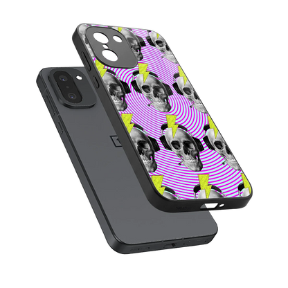 Skull Trip sleek oneplus 15r cover with tempered glass back and TPU edges