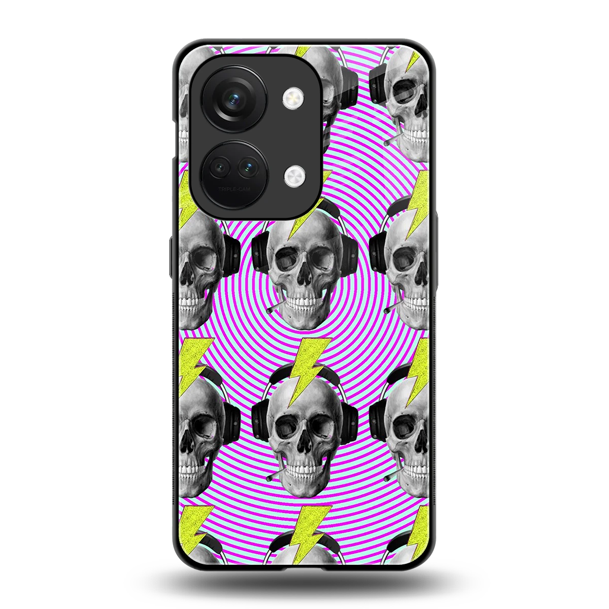 Skull Trip back phone cover | glass case for oneplus nord 3