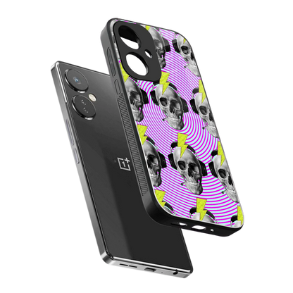 Skull Trip sleek oneplus nord ce 3 cover with tempered glass back and TPU edges