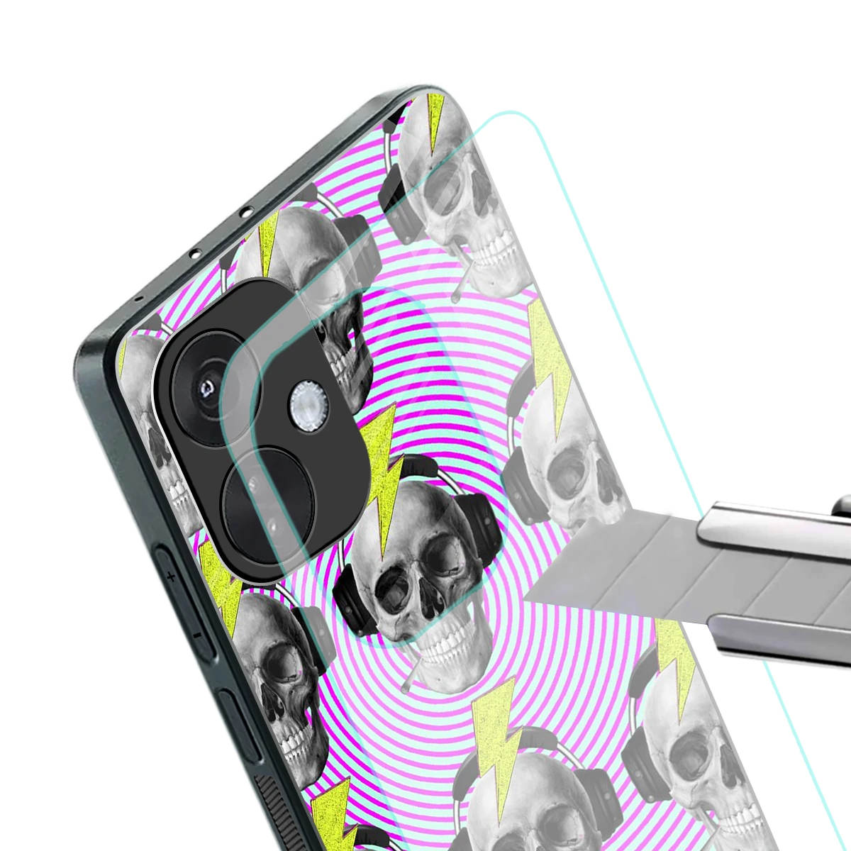 Skull Trip stylish phone case for oneplus nord ce 3 | glossy glass and slim fit