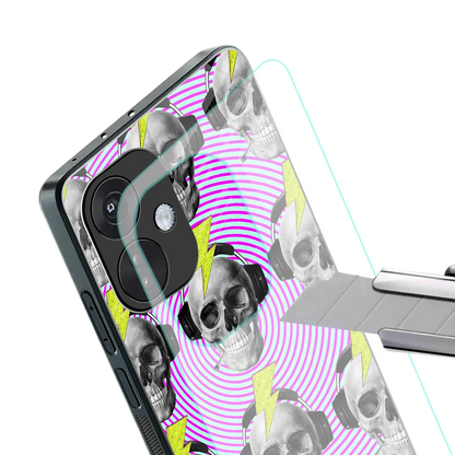 Skull Trip stylish phone case for oneplus nord ce 3 | glossy glass and slim fit