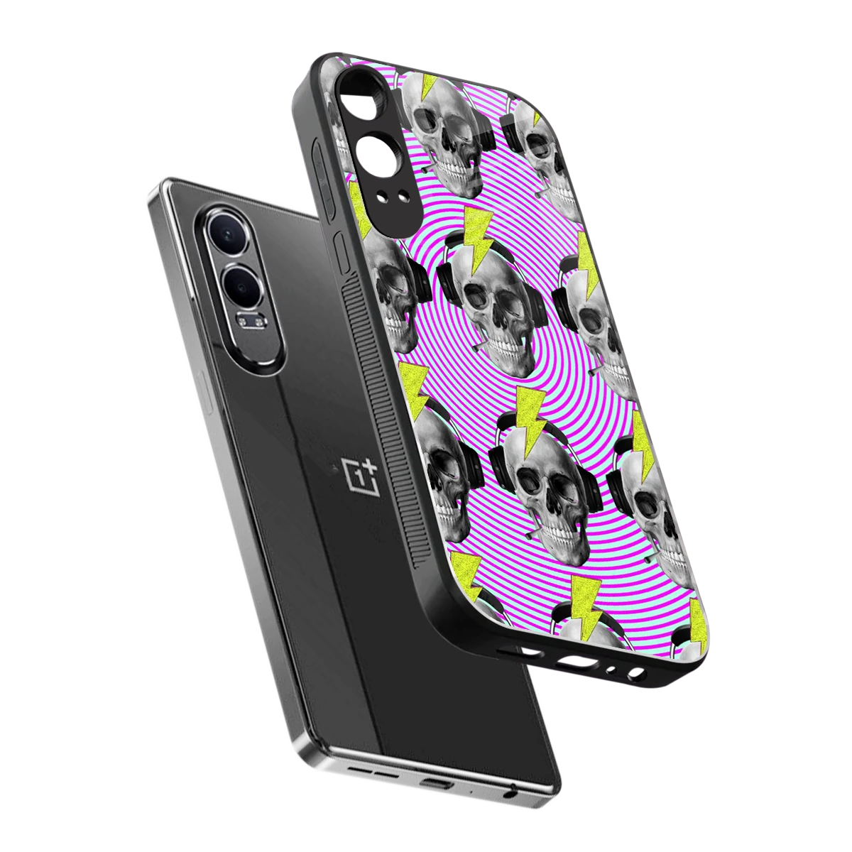 Skull Trip sleek oneplus nord ce 4 lite cover with tempered glass back and TPU edges