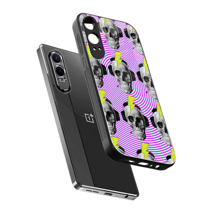 Skull Trip sleek oneplus nord ce 4 lite cover with tempered glass back and TPU edges