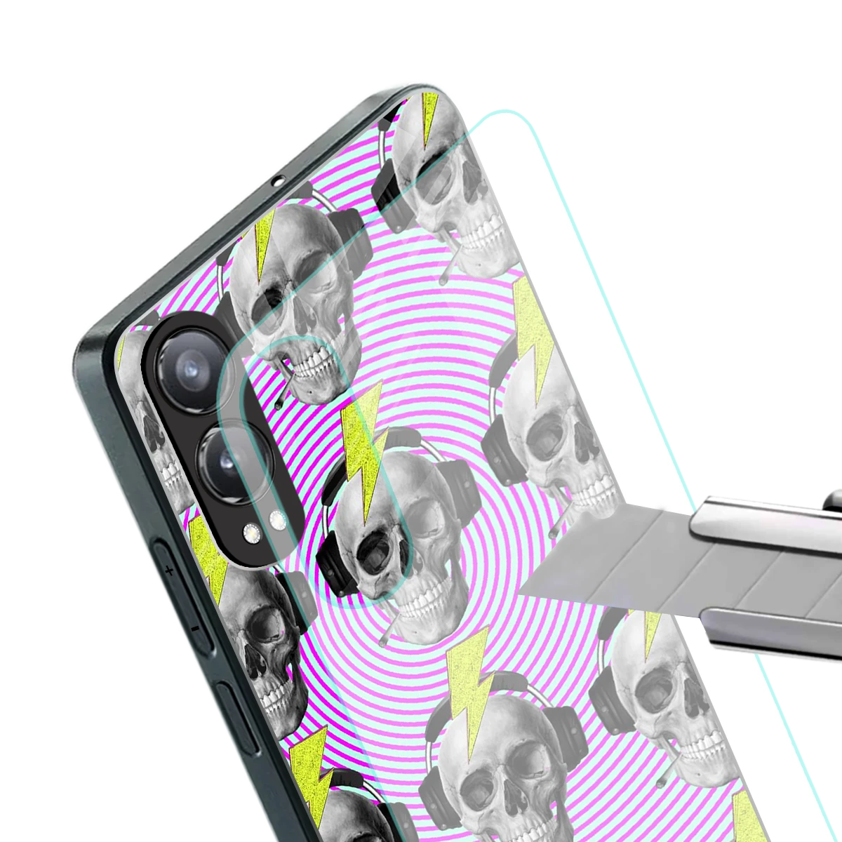 Skull Trip stylish phone case for oneplus nord ce 4 lite | glossy glass and slim fit