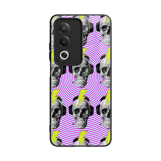 Skull Trip back phone cover | glass case for oppo a3 pro