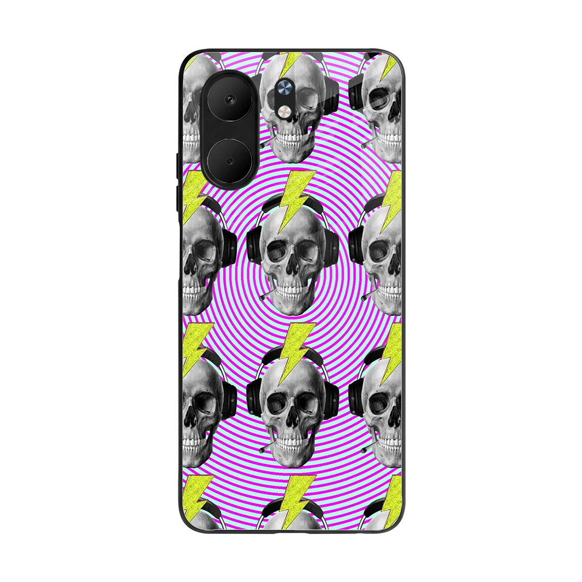 Skull Trip back phone cover | glass case for oppo a5x 5g