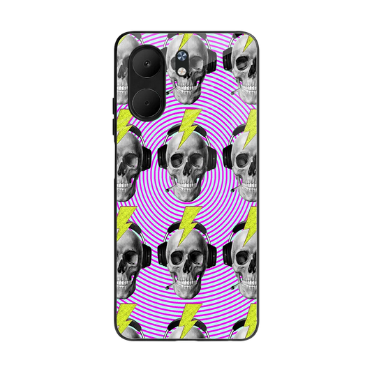 Skull Trip back phone cover | glass case for oppo a5x 5g