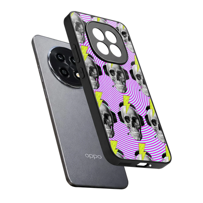 Skull Trip sleek oppo f29 pro 5g cover with tempered glass back and TPU edges