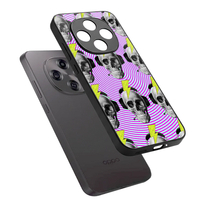 Skull Trip sleek oppo f31 pro 5g cover with tempered glass back and TPU edges