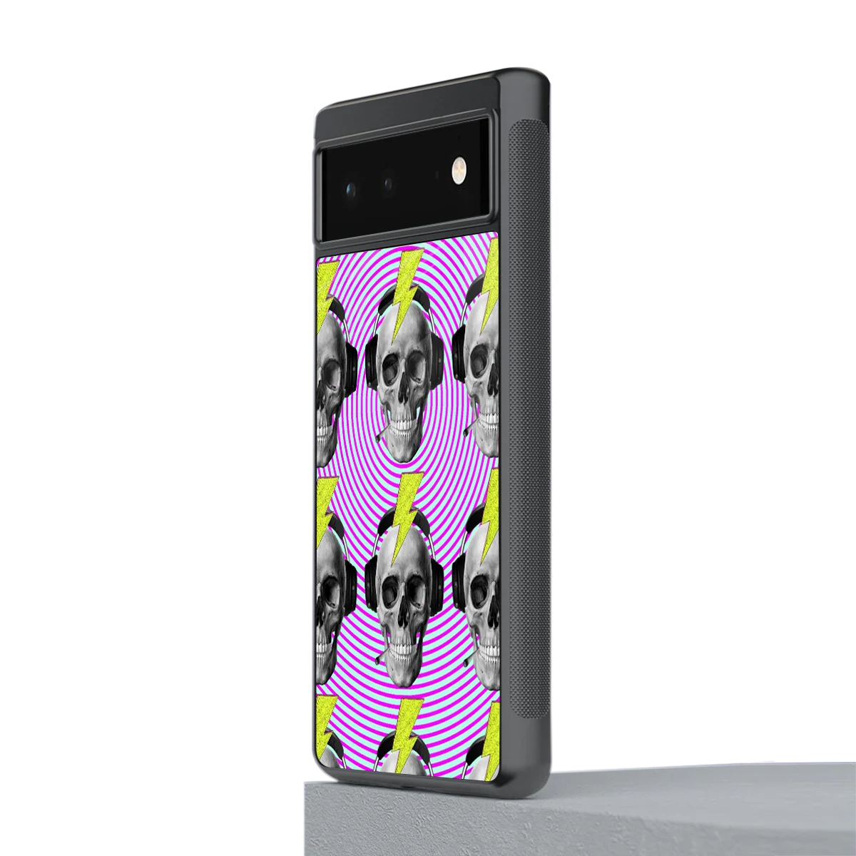 Skull Trip stylish phone case for google pixel 6a | glossy glass and slim fit