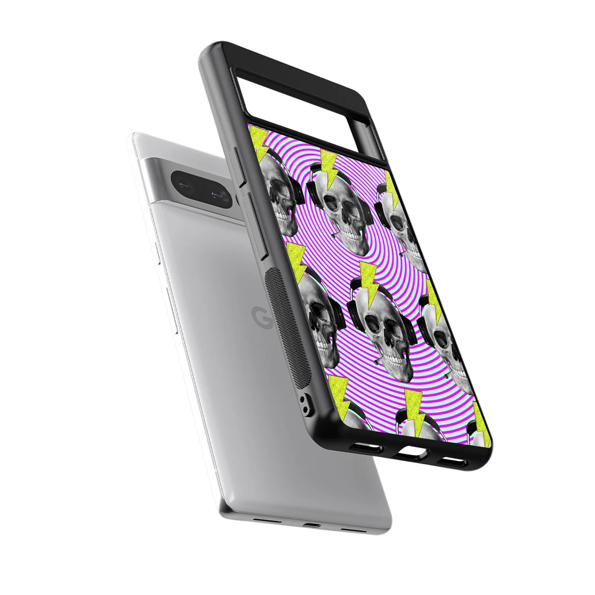 Skull Trip sleek google pixel 7 pro cover with tempered glass back and TPU edges