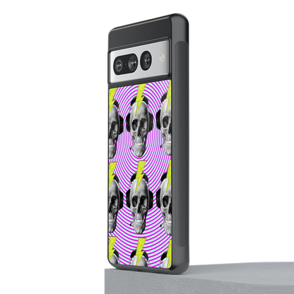 Skull Trip stylish phone case for google pixel 7 pro | glossy glass and slim fit