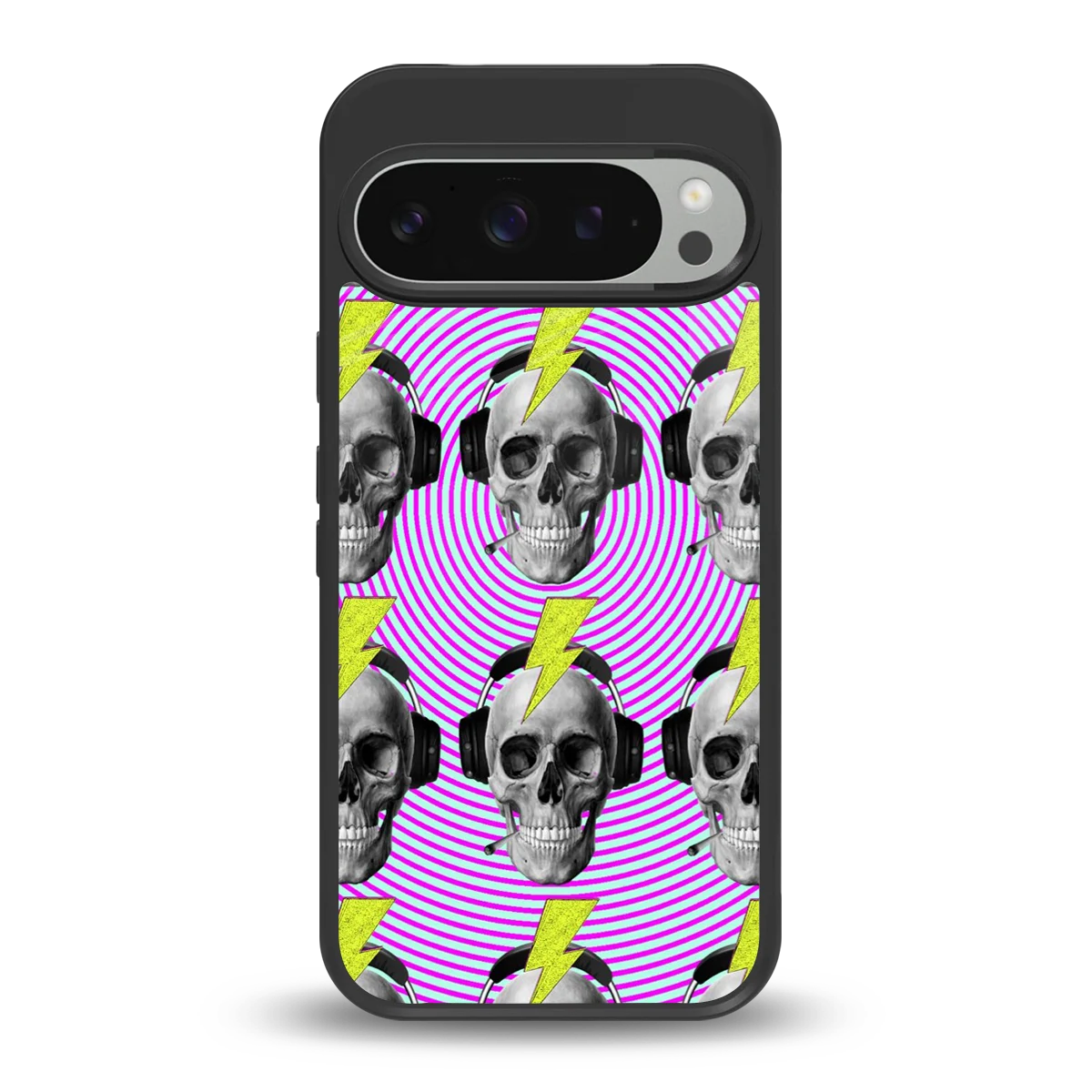 Skull Trip back phone cover | glass case for google pixel 9 pro xl