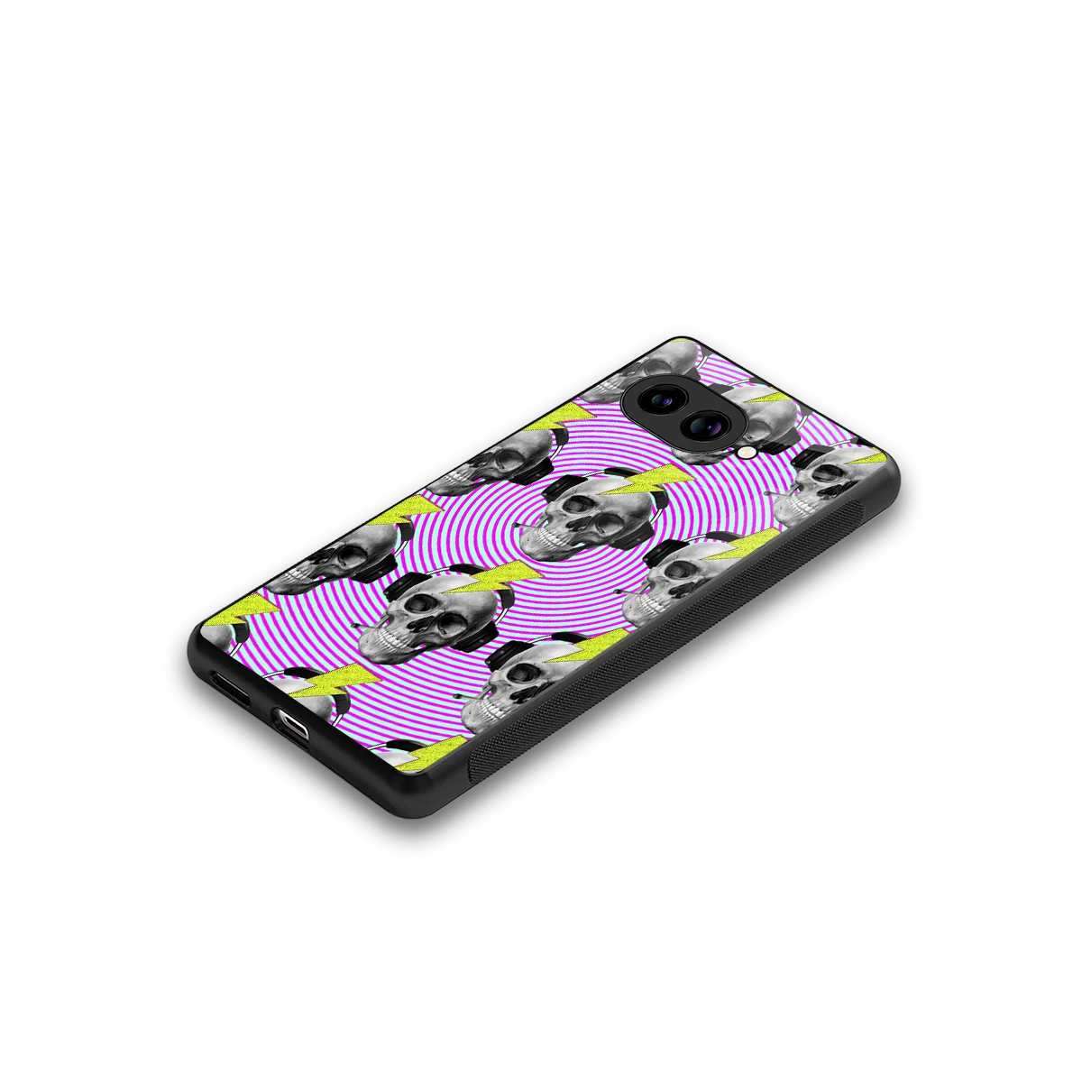 Skull Trip stylish phone case for google pixel 10a | glossy glass and slim fit