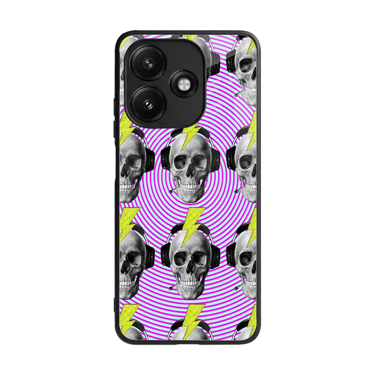 Skull Trip back phone cover | glass case for redmi 12 5g