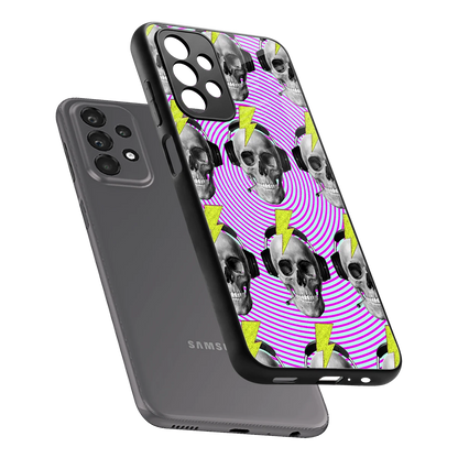 Skull Trip sleek samsung galaxy a23 cover with tempered glass back and TPU edges