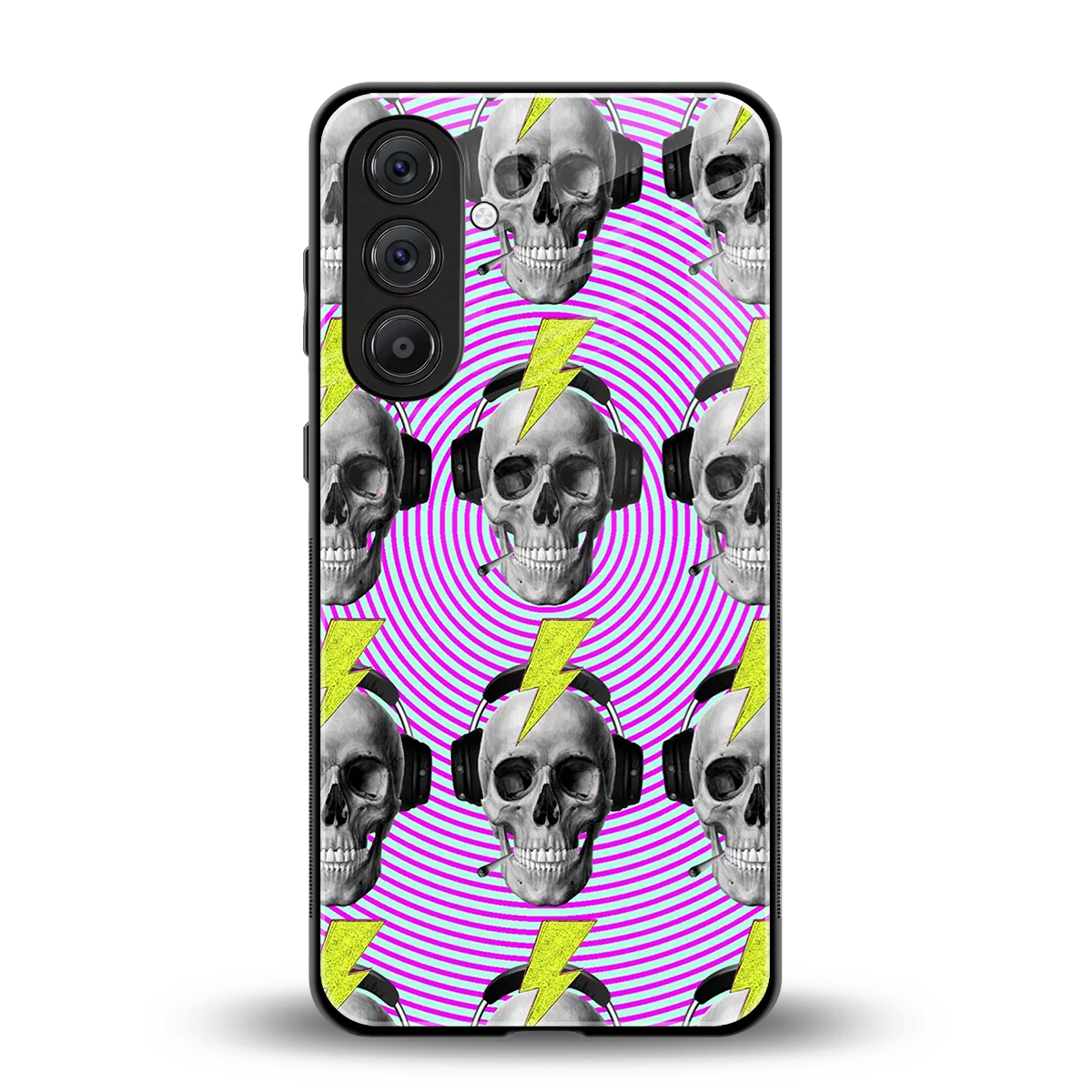 Skull Trip back phone cover | glass case for samsung galaxy a55 5g
