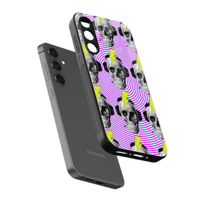 Skull Trip sleek samsung galaxy a55 5g cover with tempered glass back and TPU edges