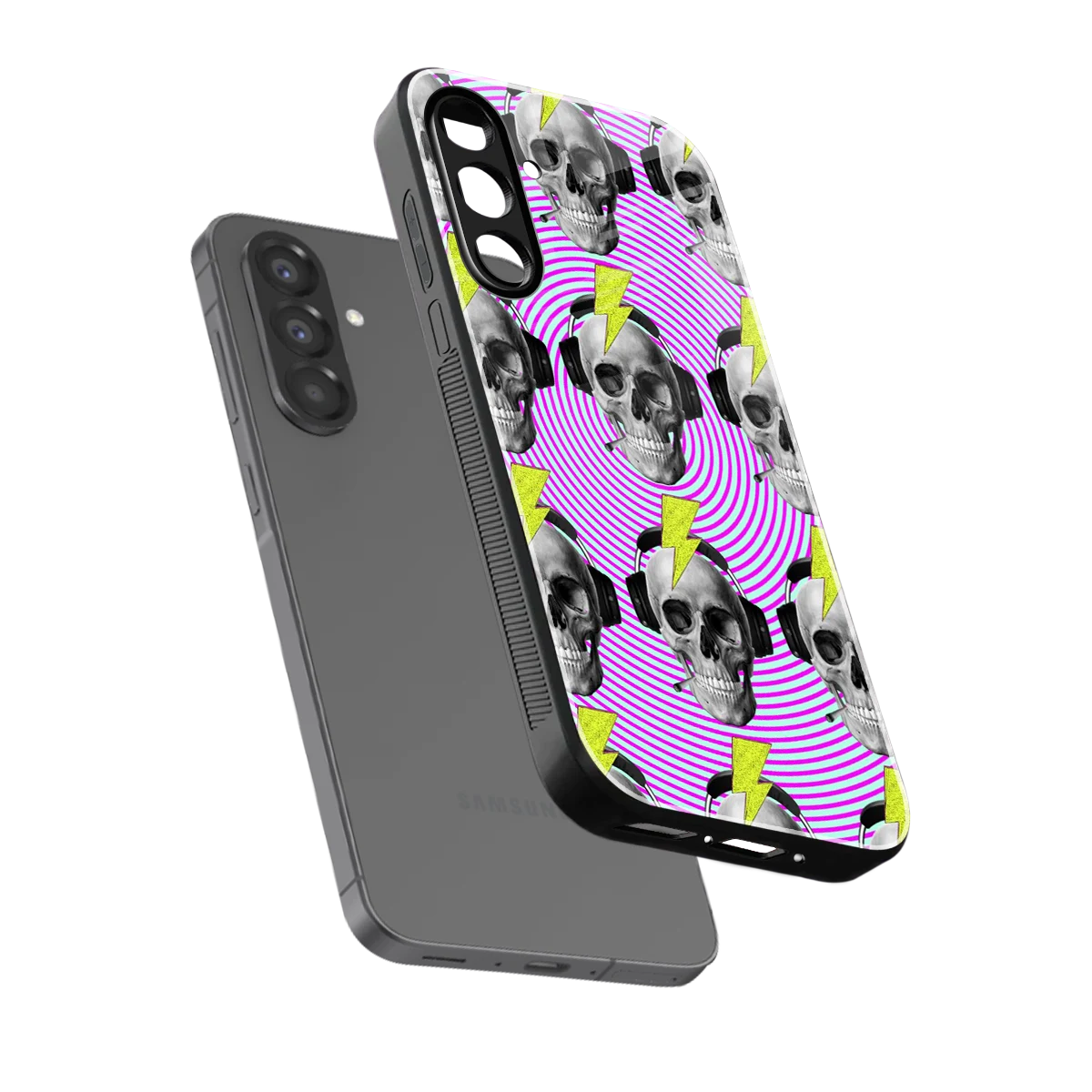 Skull Trip sleek samsung galaxy a17 5g cover with tempered glass back and TPU edges