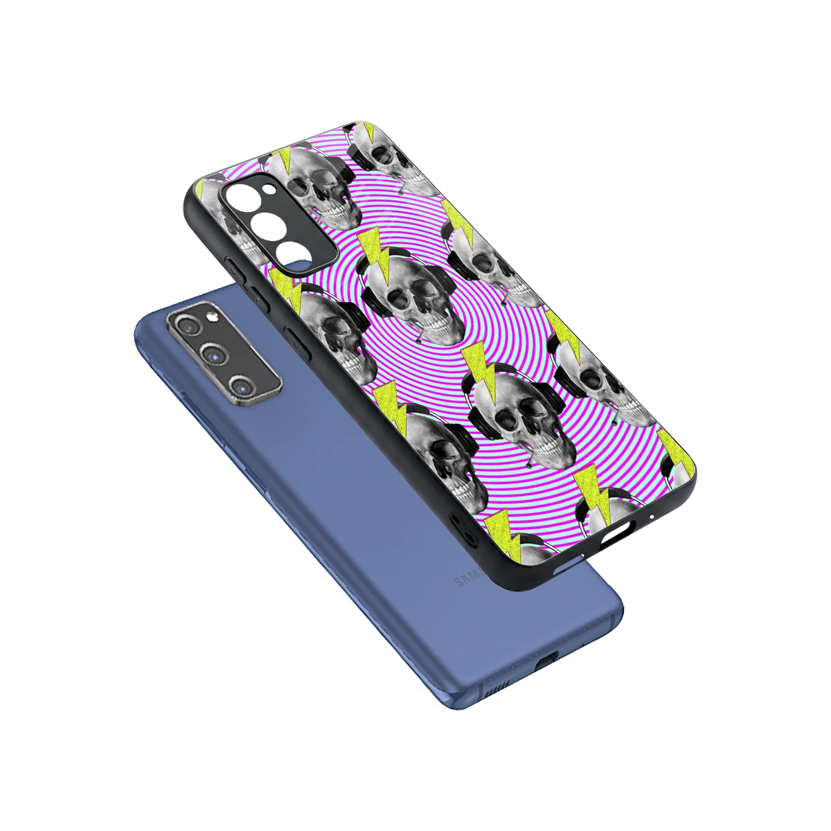 Skull Trip sleek samsung galaxy s20 fe cover with tempered glass back and TPU edges