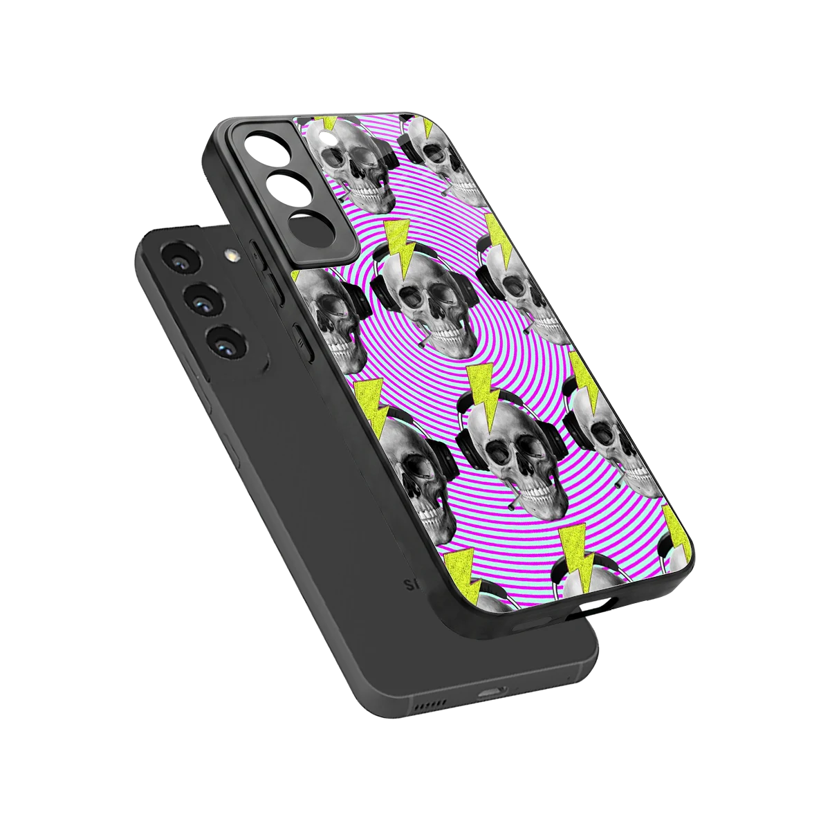 Skull Trip sleek samsung galaxy s22 cover with tempered glass back and TPU edges