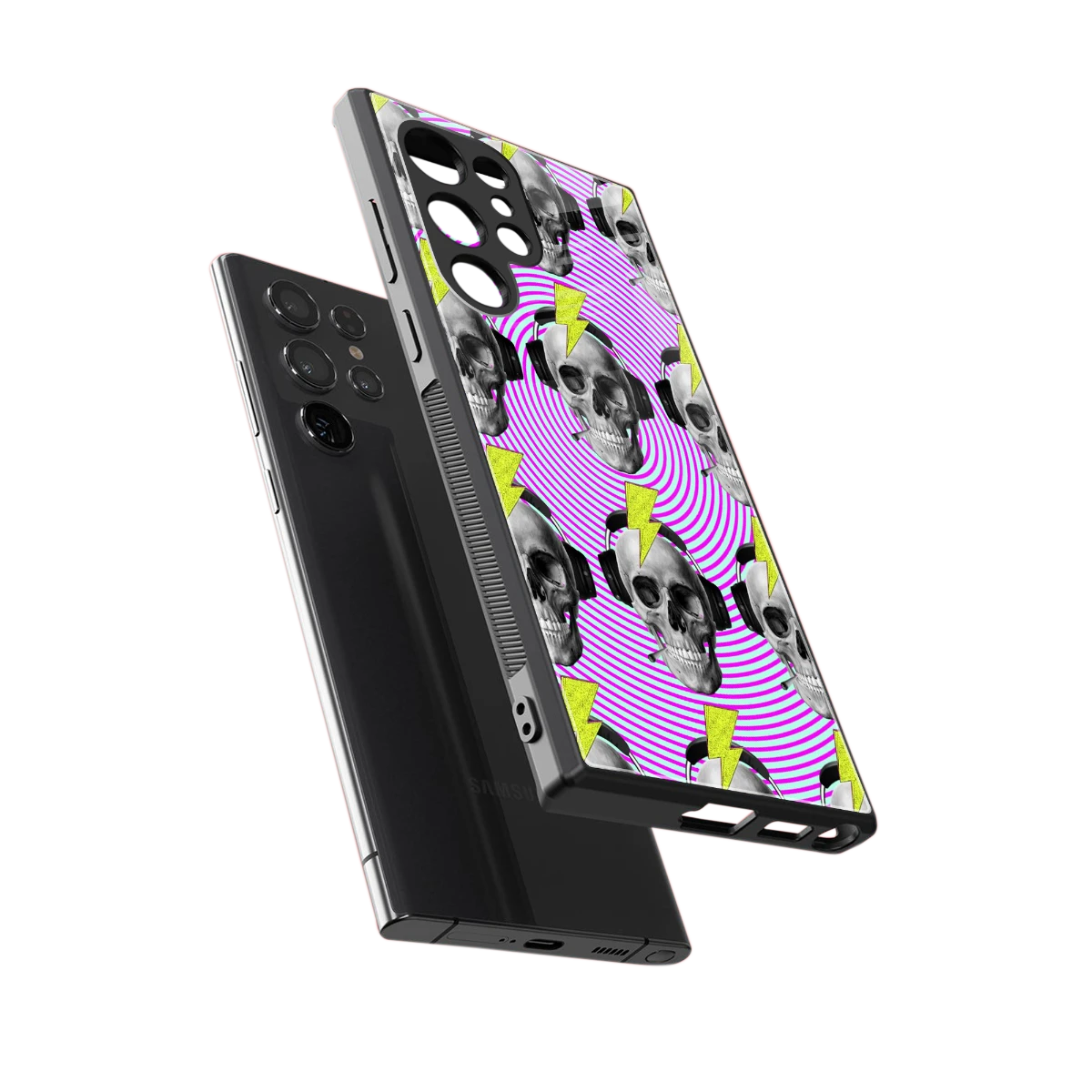 Skull Trip sleek samsung galaxy s23 ultra cover with tempered glass back and TPU edges