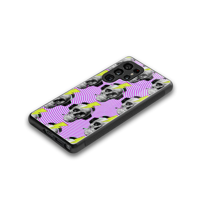 Skull Trip stylish phone case for samsung galaxy s25 ultra | glossy glass and slim fit