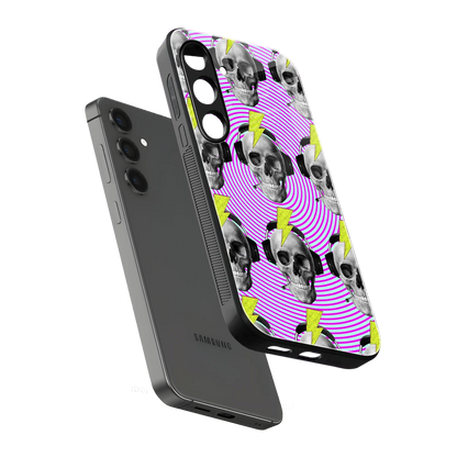 Skull Trip sleek samsung galaxy s25 cover with tempered glass back and TPU edges