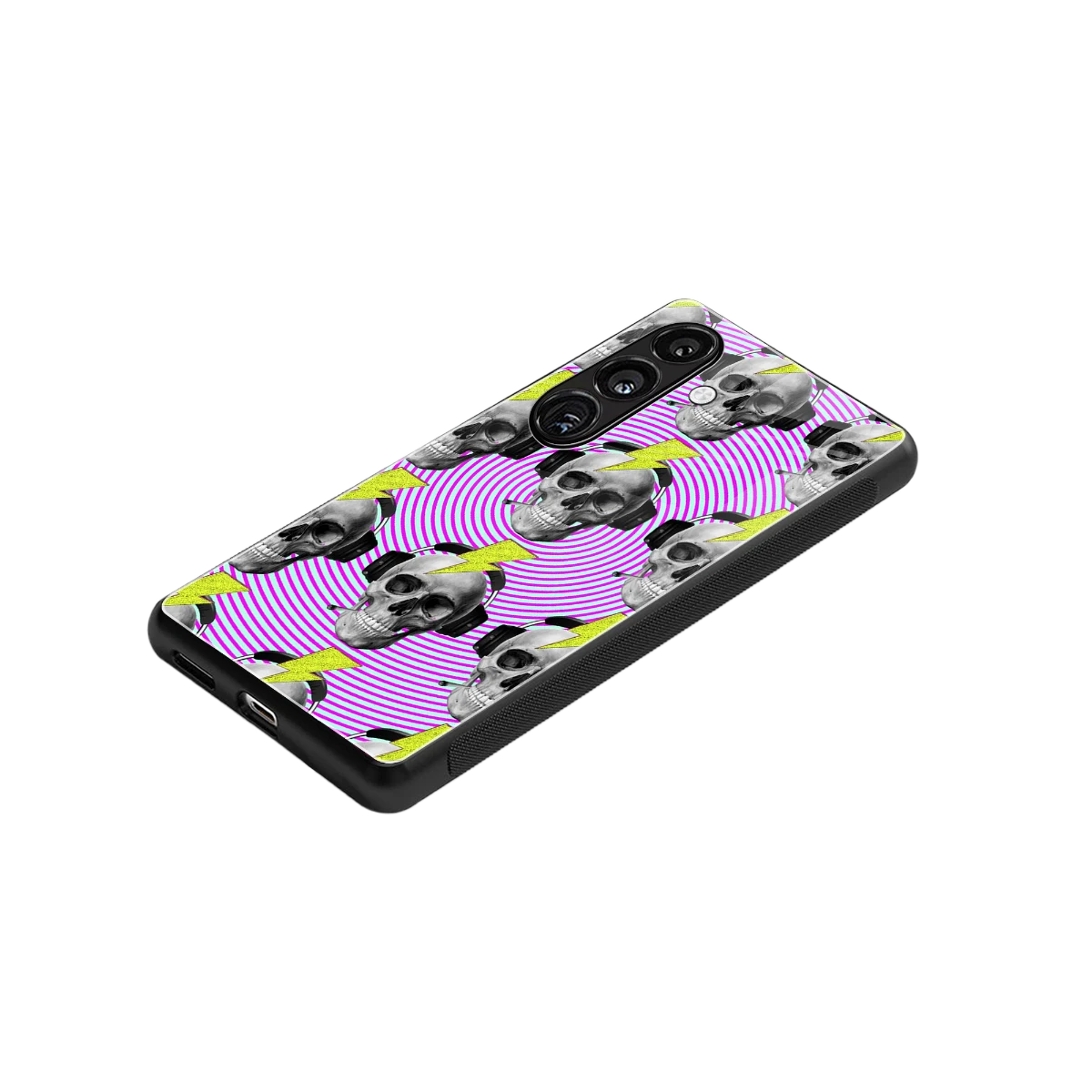 Skull Trip stylish phone case for samsung galaxy s25 | glossy glass and slim fit