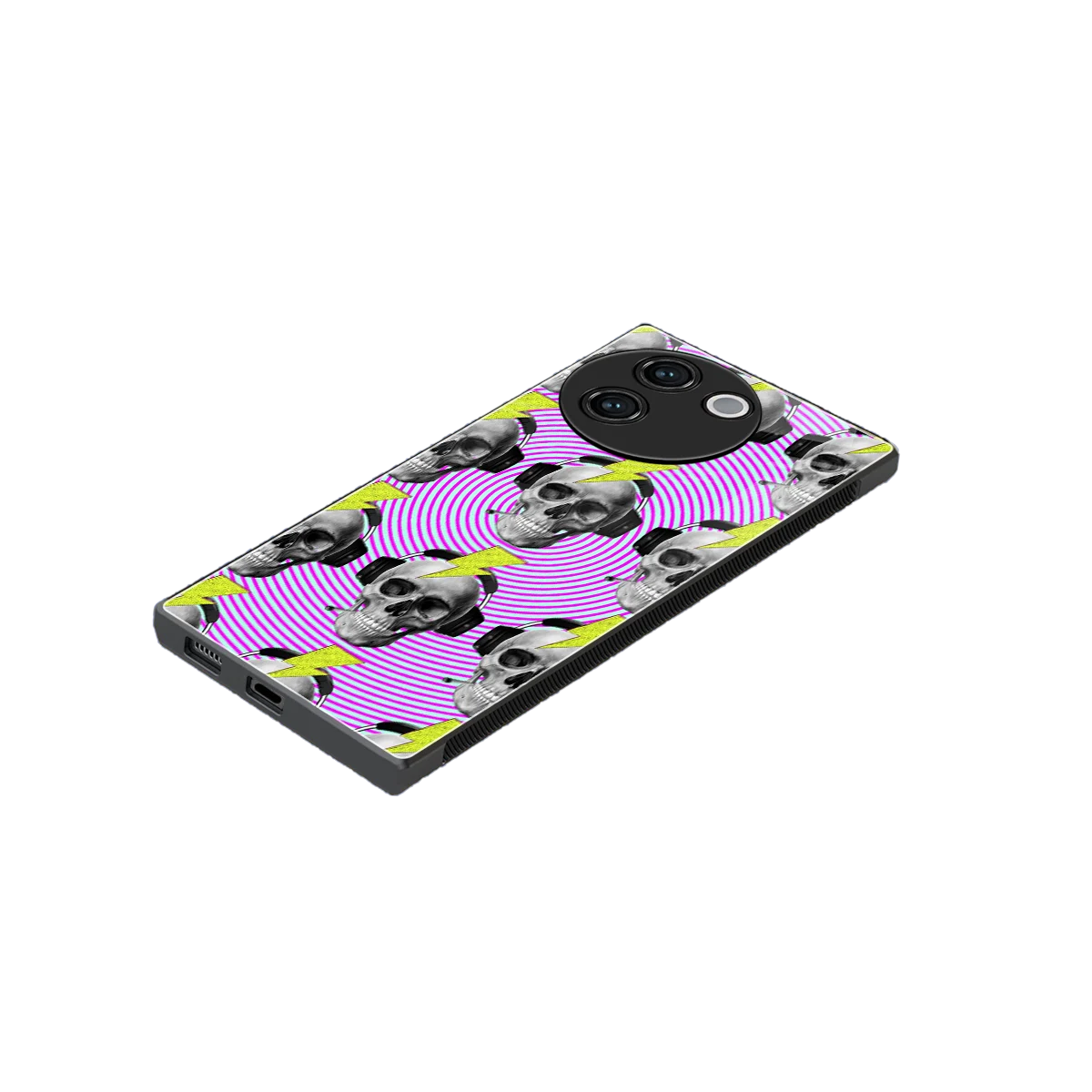 Skull Trip stylish phone case for vivo v30e | glossy glass and slim fit