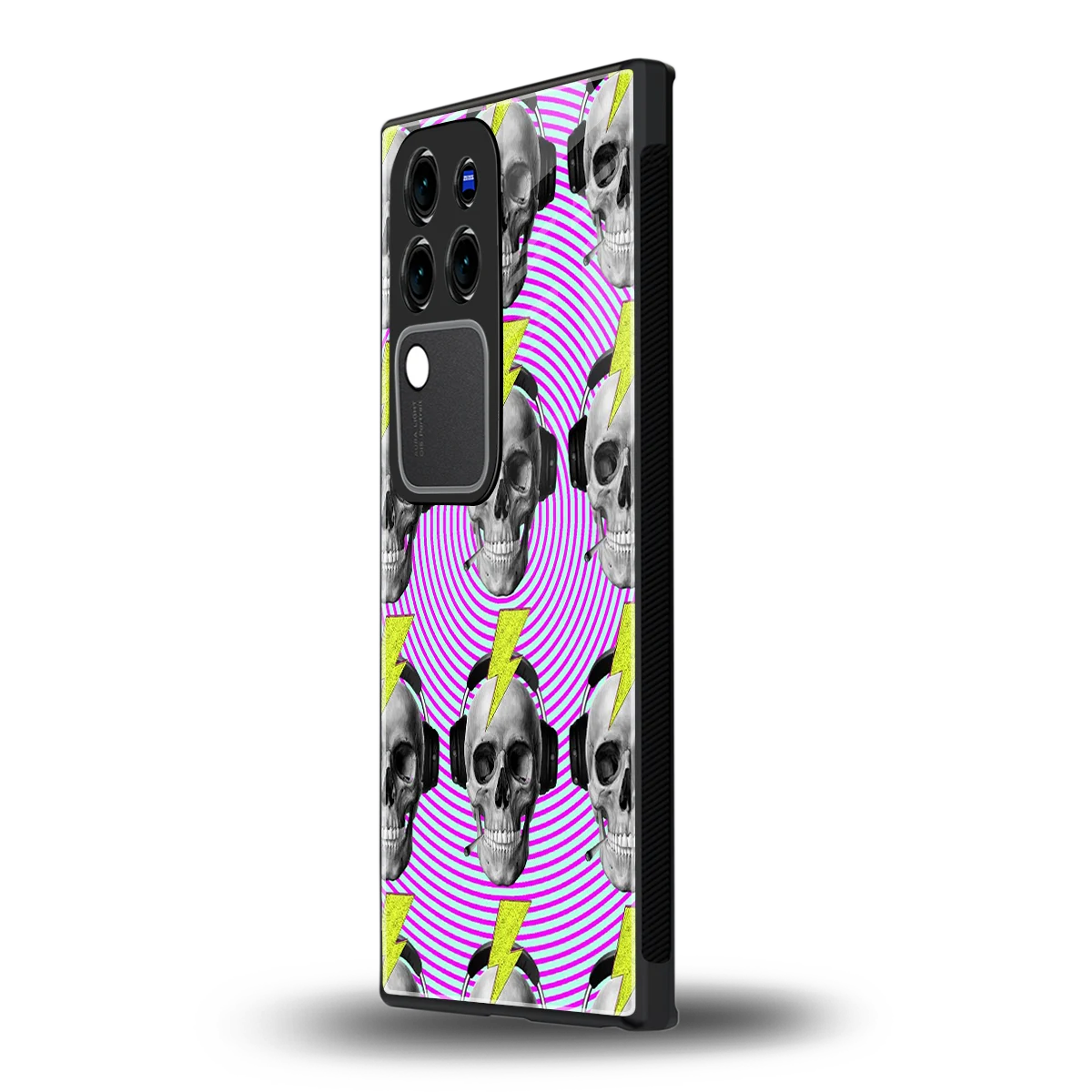 Skull Tripvivo v30 pro mobile cover | shockproof glass phone case