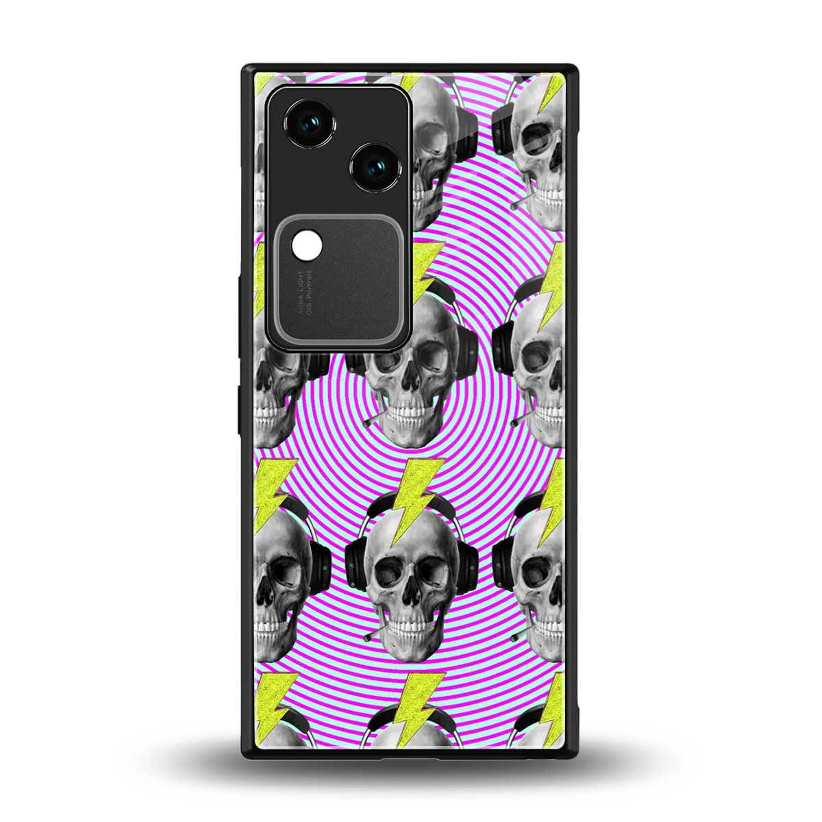 Skull Trip back phone cover | glass case for vivo v30