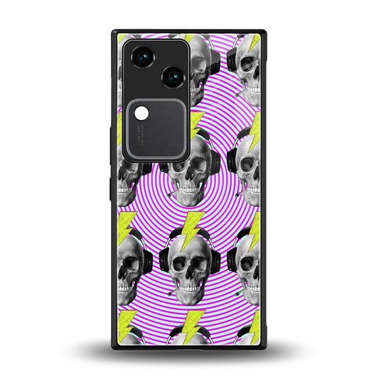 Skull Trip back phone cover | glass case for vivo v30
