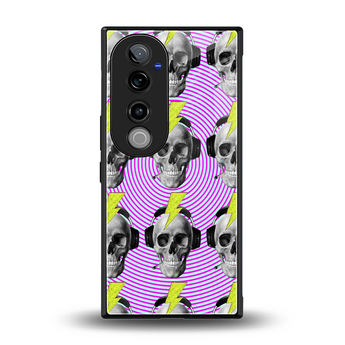 Skull Trip back phone cover | glass case for vivo v40 pro