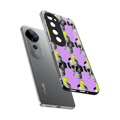 Skull Trip sleek vivo v40 pro cover with tempered glass back and TPU edges