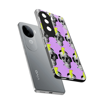 Skull Trip sleek vivo v40e cover with tempered glass back and TPU edges