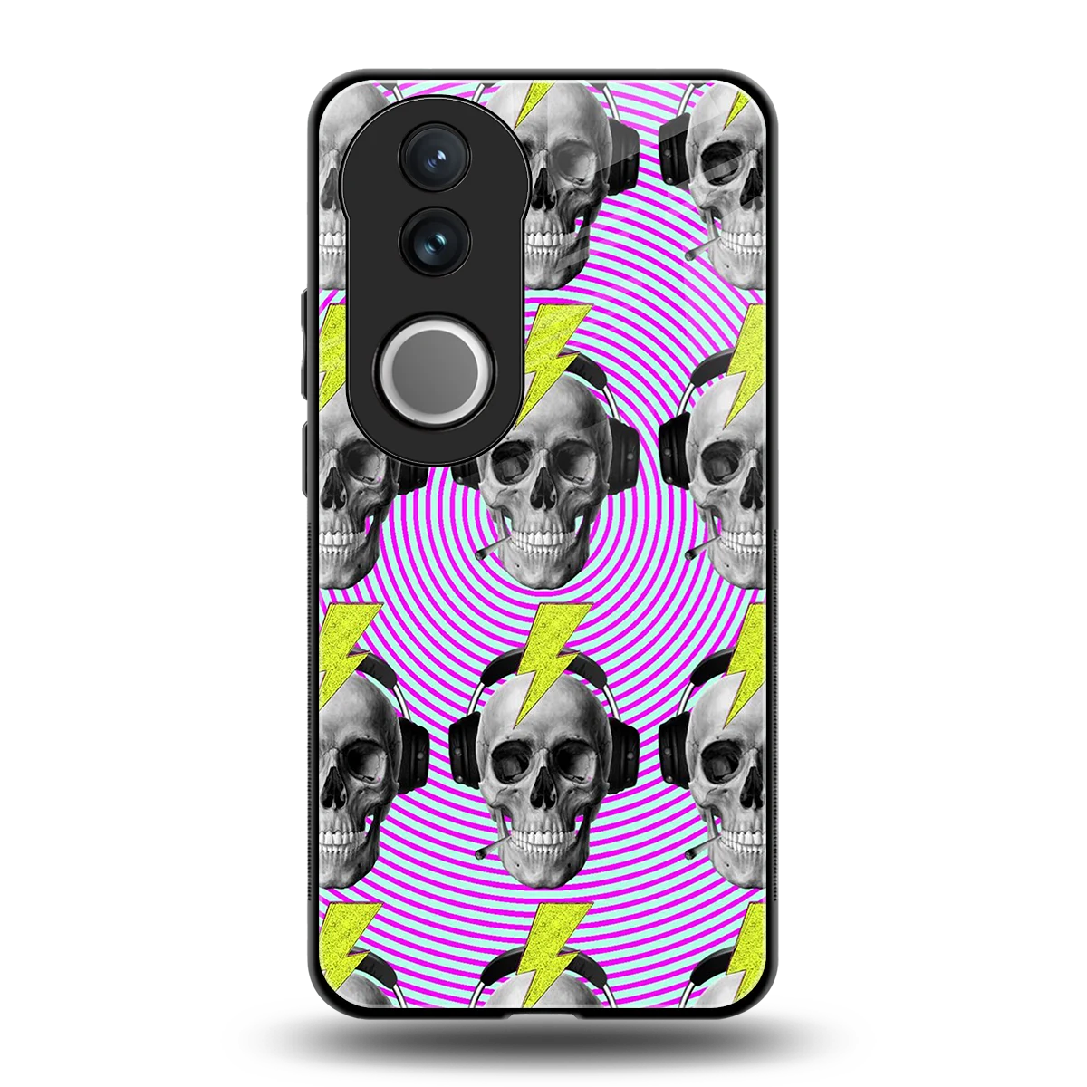 Skull Trip back phone cover | glass case for vivo v50