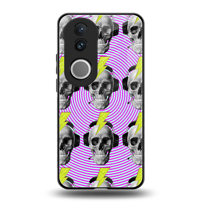 Skull Trip back phone cover | glass case for vivo v50